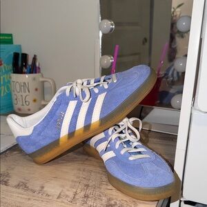Adidas Classic Blue and White Trainers